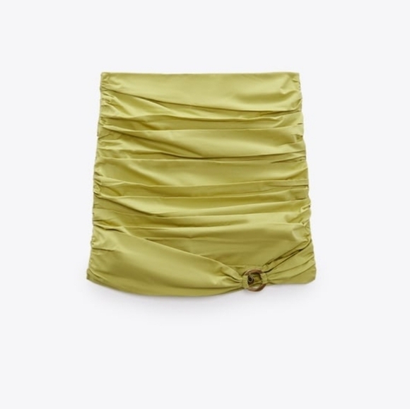 ZARA DRAPED MINI SKIRT - Picture 1 of 5